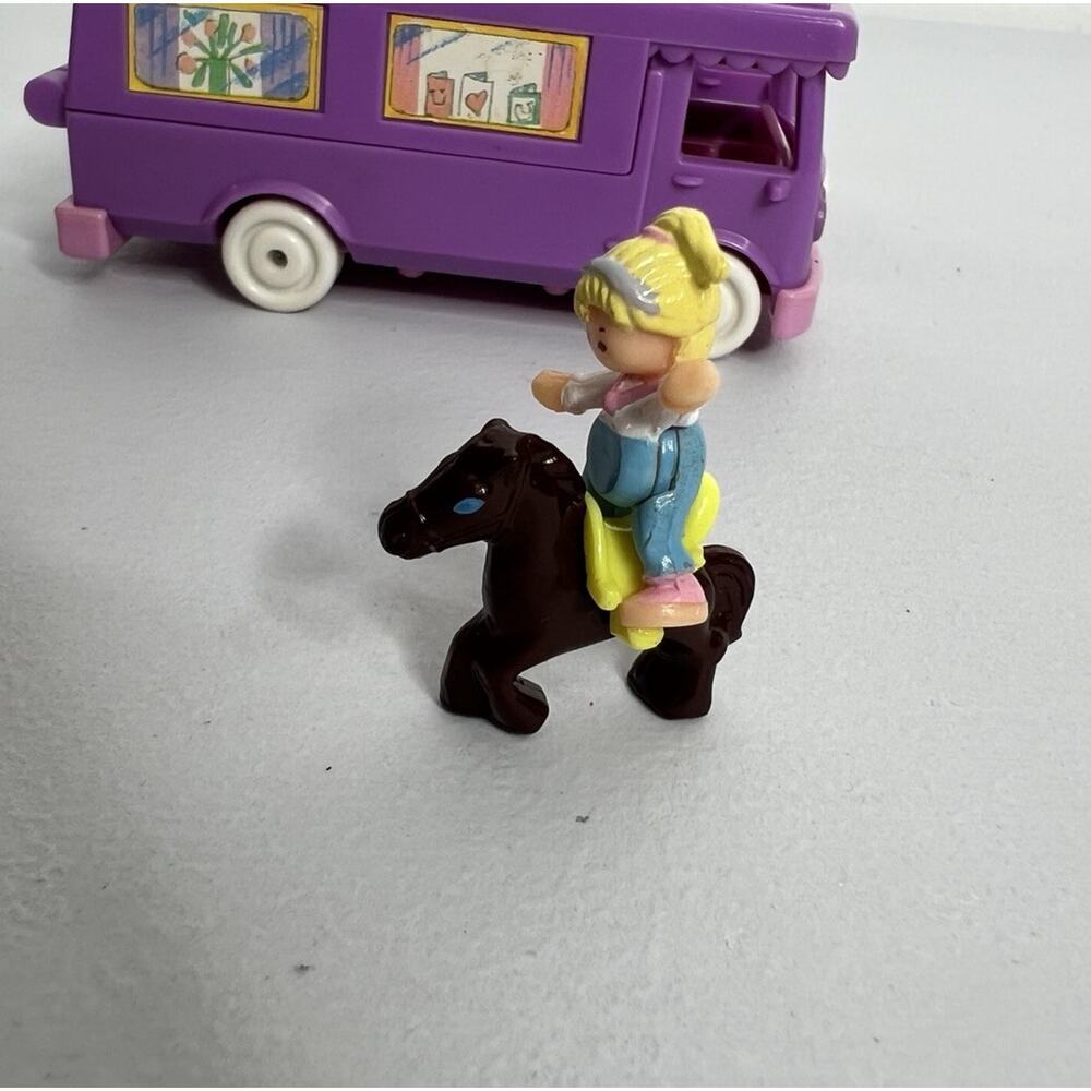 Vintage 1994 Polly Pocket Stable On The Go Playsets Bluebird Toy Horses Lot - Picture 10 of 11
